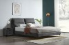 Picture of  [FLOOR MODEL CLEARANCE] ROMEO Queen Size Genuine Leather Bed Frame (Dark Grey)