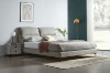 Picture of  [FLOOR MODEL CLEARANCE] ROMEO Queen Size Genuine Leather Bed Frame (Light Grey)