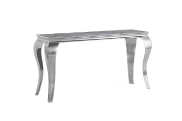 Picture of   [FLOOR MODEL CLEARANCE] AITKEN 130 Marble Top Stainless Steel Console Table (Grey)