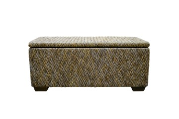 Picture of MARINA Handwoven Storage/Blanket Box with Gamelina Wood Frame and Kubu Weave (100x35x45cm)