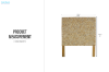 Picture of MICA Solid Acacia Wood Freestanding Headboard with Round Wood Slice Panel in King Single Size (105×135cm)
