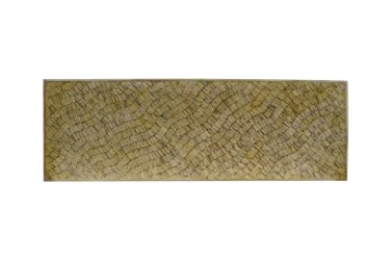 Picture of FAELA 45X130cm Large Freestanding Teak Wood Wall Decor with Coconut Shell and Resin Surface 