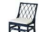 Picture of BRIGHTON Teak Wood & Rattan Dining Chair (Navy Blue) - Each