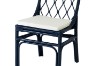 Picture of BRIGHTON Teak Wood & Rattan Dining Chair (Navy Blue) - Each
