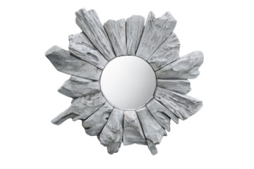 Picture of NANTU Teak Round Mirror/Wall Art (90cmx90cm)