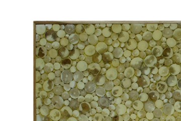 Picture of FAELA 130 Teak Wood Table Top with Round Wood Disc and Resin Surface 
