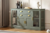 Picture of MIREL 4-Door 2-Drawer Storage Cabinet/Buffet with LED Lighting (Green)