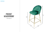 Picture of LUMI Bar Stool with Footrest