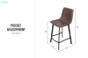 Picture of WESTIN Bar Stool with Footrest -2 Chairs in 1 Carton