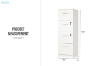 Picture of SILVARA 4-Drawer File Cabinet (White)