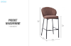 Picture of CIAN Bar Chair with Footrest - Each