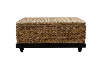 Picture of DALIRIN Acacia Wood Storage Coffee Table/Blanket Box with Celeste Weave 