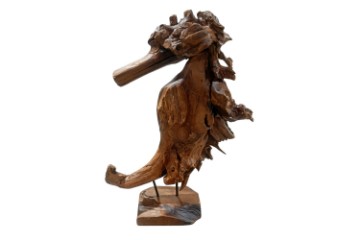Picture of 659-002 Teak Wood Seahorse Sculpture (37x70cm)
