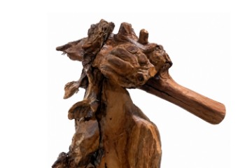 Picture of 659-002 Teak Wood Seahorse Sculpture (37x70cm)