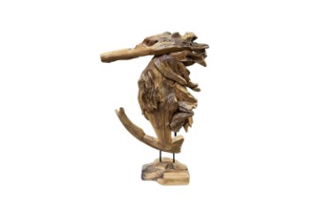 Picture of 659-003 Teak Wood Seahorse Sculpture (30x65cm)