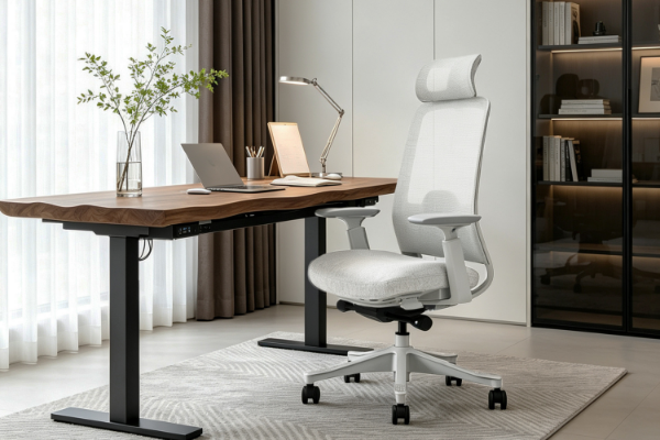 Picture of VEYRA Premium High Back Office Chair with Honeycomb Seat Cushion & Adjustable Headrest, Backrest & Lumbar Support, 3D Armrests and Seat Slider  