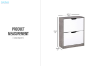 Picture of NOVELLE 2-Drawer Shoe Cabinet with Adjustable Shelves