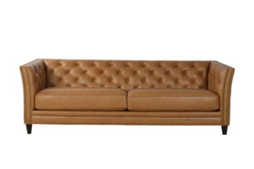Picture of   [FLOOR MODEL CLEARANCE]VICTOR Tuxedo Style Full 100% Genuine Leather 4 Seater Sofa (Brown)
