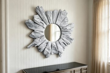 Picture of NANTU Teak Mirror/Wall Art (90cmx90cm)