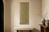Picture of FAELA 45X130cm Large Freestanding Teak Wood Wall Decor with Coconut Shell and Resin Surface 