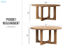 Picture of LUMBER D120/D150 Reclaimed Pine Wood Round Dining Table 