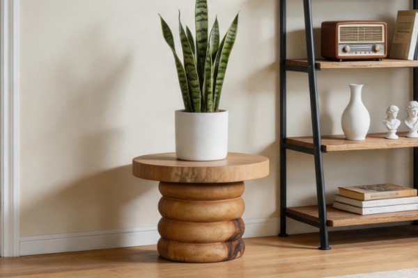Picture of STRUGLE Mungur Wood Plant Stand (Natural)