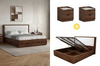 Picture of MERRINA 3PC Bedroom Combo Set with Gas Lift Storage - Super King Size