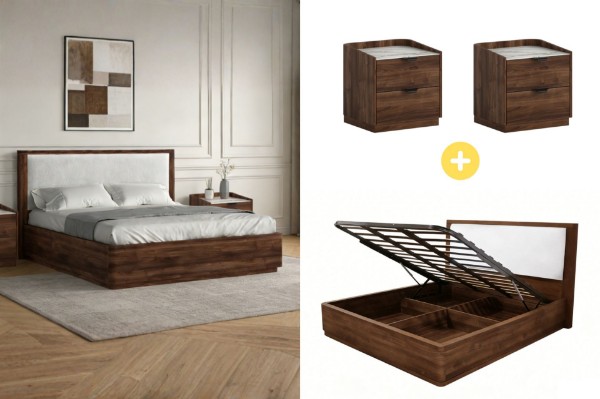 Picture of MERRINA 3PC Bedroom Set with Gas Lift Storage in Queen Size/Super King Size