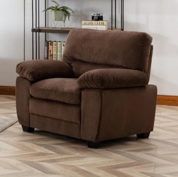 Picture of   [FLOOR MODEL CLEARANCE]MAXX Microsuede Fabric 1 Seater Sofa/Armchair (Brown)