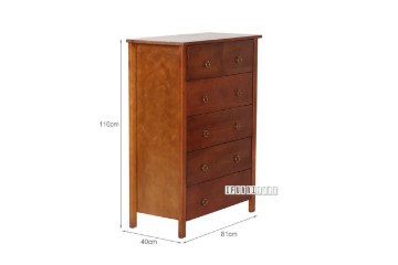 Picture of   [FLOOR MODEL CLEARANCE] METRO 6-Drawer Tallboy (Caramel)