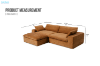 Picture of   [FLOOR MODEL CLEARANCE]  ELDEL Chenille Fabric Compressed Sofa with Ottoman (Brown)