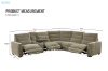 Picture of HIGHLAND Dual Motor Power Reclining Sectional Sofa with Storage Console & Swivel Tray Table & Bluetooth Speaker & USB