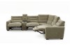 Picture of HIGHLAND Dual Motor Power Reclining Sectional Sofa with Storage Console & Swivel Tray Table & Bluetooth Speaker & USB