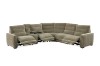 Picture of HIGHLAND Dual Motor Power Reclining Sectional Sofa with Storage Console & Swivel Tray Table & Bluetooth Speaker & USB
