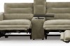 Picture of HIGHLAND Dual Motor Power Reclining Sectional Sofa with Storage Console & Swivel Tray Table & Bluetooth Speaker & USB