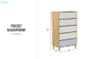 Picture of RENO 5-Drawer Tallboy (Solid Wood Legs)