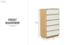 Picture of RENO 5-Drawer Tallboy (Plinth Base)