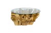 Picture of TAKARA D105 Tempered Glass Top Handcrafted Teak Root Coffee Table