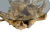 Picture of TAKARA D105 Tempered Glass Top Handcrafted Teak Root Coffee Table