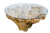 Picture of TAKARA D130/D145 Tempered Glass Top Handcrafted Teak Root Dining Table