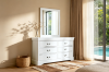Picture of LOUIS 6-Drawer Dresser and Mirror with LED Lighting (White)