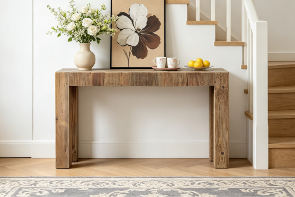Picture of TRAVER 100% Reclaimed Pine Wood Console Table (117x78cm)