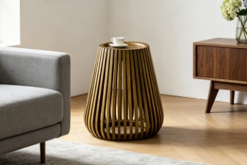 Picture of JILLIAN Mango Wood Round Side Table