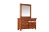Picture of   [FLOOR MODEL CLEARANCE]FOUNDATION 6-Drawer Dresser with Mirror (Rustic Pine)