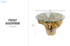 Picture of TAKARA D85 Tempered Glass Top Handcrafted Teak Root Coffee Table