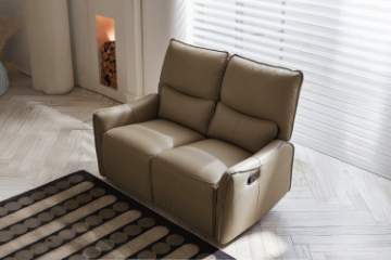 Picture of  [FLOOR MODEL CLEARANCE] NICOLE Genuine Leather 2-Seater Manual Reclining Sofa