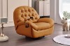 Picture of  [FLOOR MODEL CLEARANCE]SANO 360° Swivel Manual Recliner Lounge Chair with Mobile Holder (Orange)