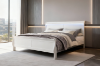 Picture of  [FLOOR MODEL CLEARANCE] LOUIS Hevea Wood Bed Frame with LED Lighting Headboard in Queen Size (White)