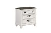 Picture of [FLOOR MODEL CLEARANCE] CHARLES 3-Drawer Bedside Table (White & Grey)