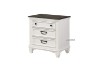 Picture of [FLOOR MODEL CLEARANCE] CHARLES 3-Drawer Bedside Table (White & Grey)